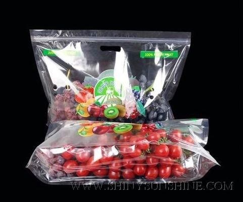 Süpermarket Plastik Şeffaf Meyve Ve Sebze Paketleme Pp Pe Üzüm Taze Meyve Paketleme